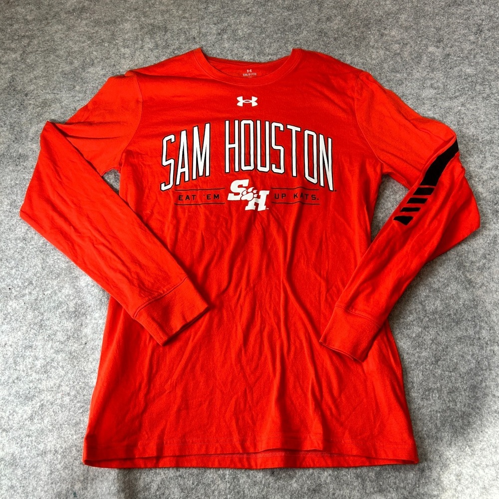 Under Armour Sam Houston Bearkats Long Sleeve Shirt Orange Mens Small